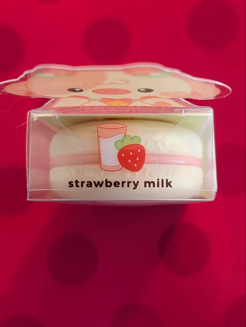 🐮 Strawberry Milk Macaron Lip Balm By The Crème Shop Strawberry Cow